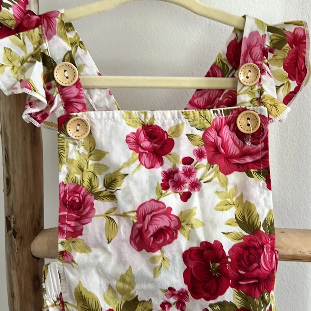 Floral Baby Playsuit Romper & Hairbow🌹size 3 months